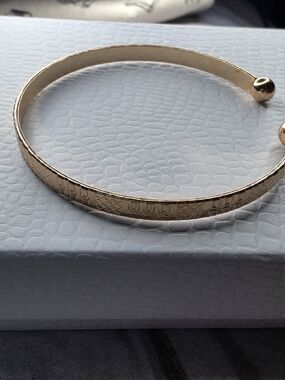 Gold Open Cuff Bracelet - Women's Jewelry